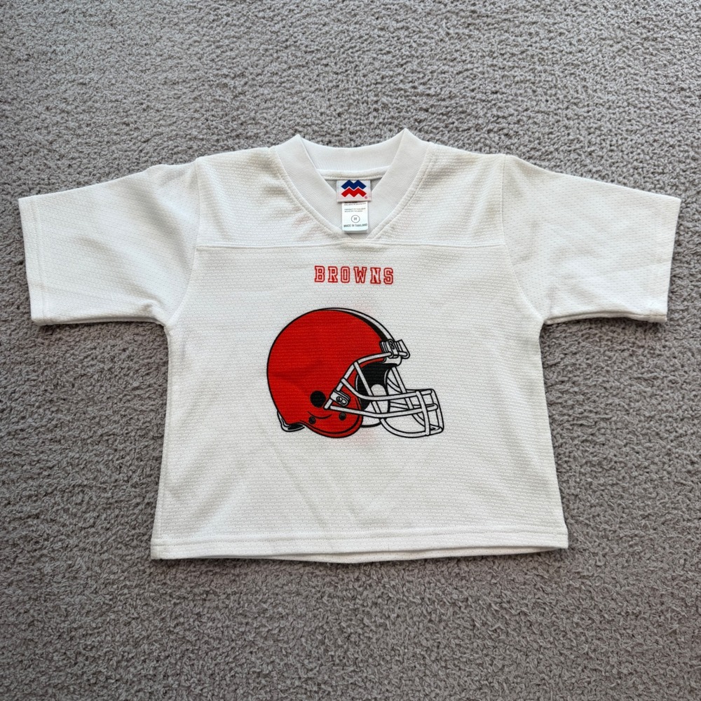 Vintage Majestic Cleveland Browns Tim Couch #2 Jersey Toddler 3T White NFL Mesh